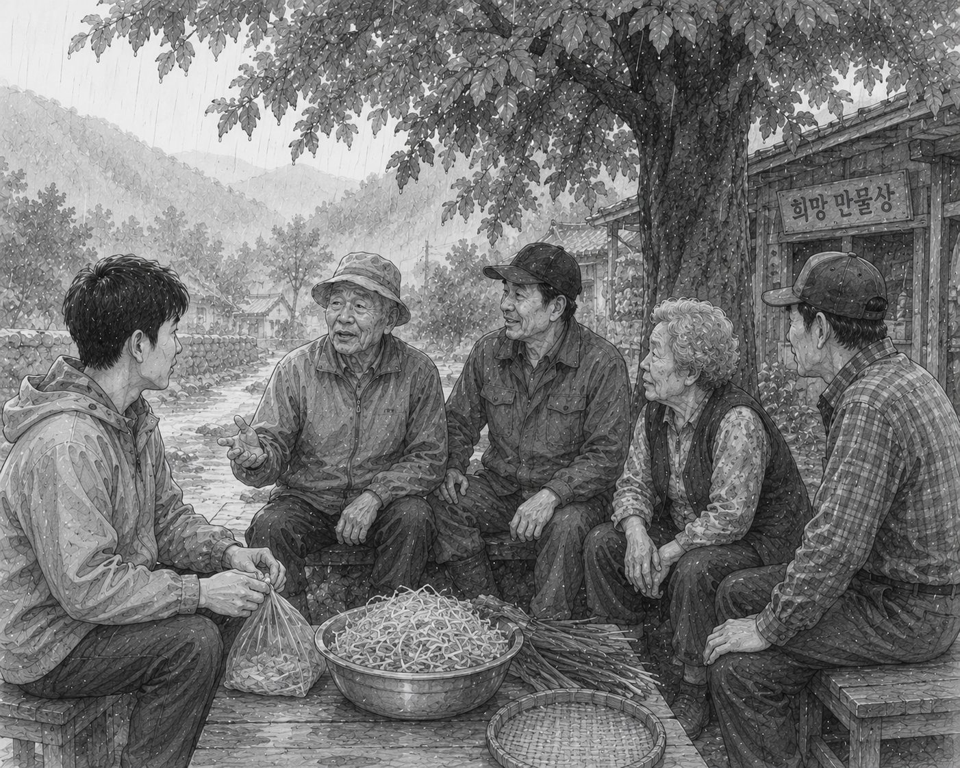 느티나무 아래에서 나이와 외로움, 사람의 곁을 이야기하는 마을 사람들