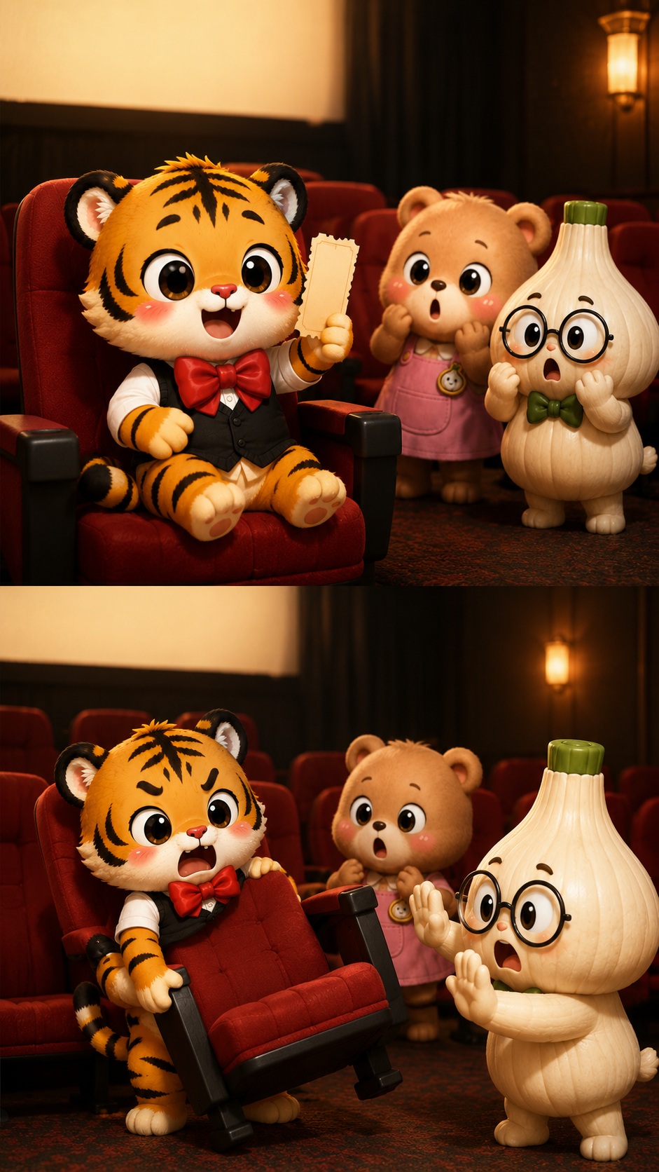 영화관 좌석 이용권으로 임대차를 설명하는 장면