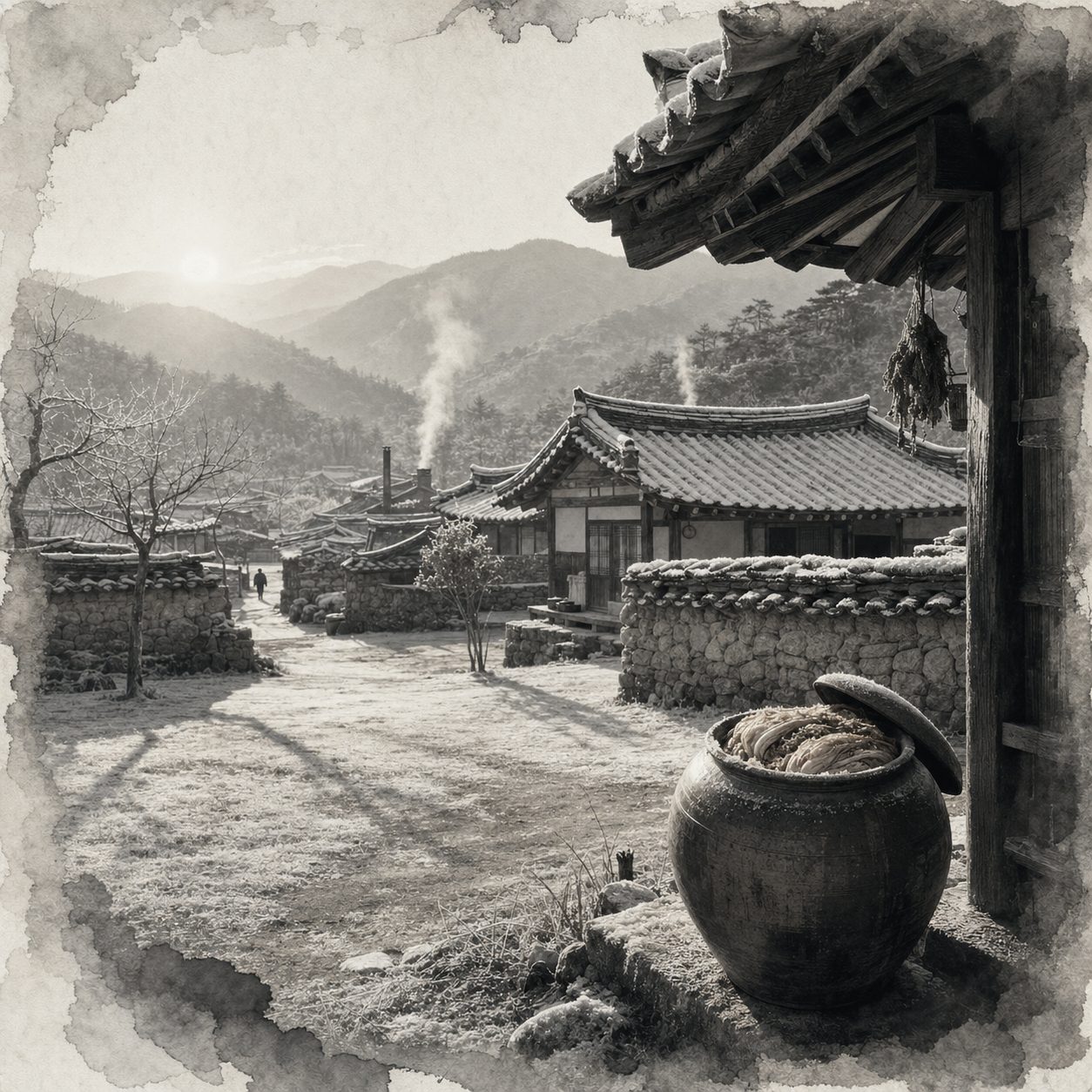 겨울 햇살 아래 조용히 숨 쉬는 연화마을 풍경