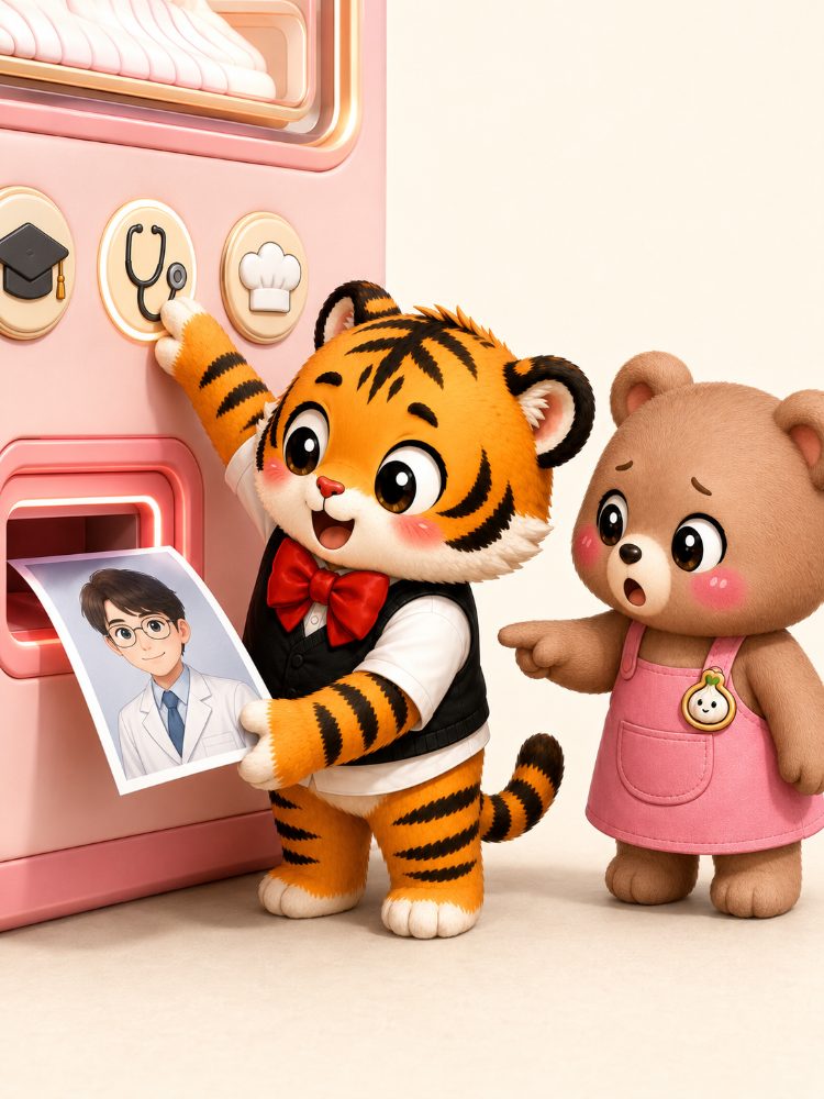 자격증이 아니라 AI 전문가 이미지를 뽑는 장면