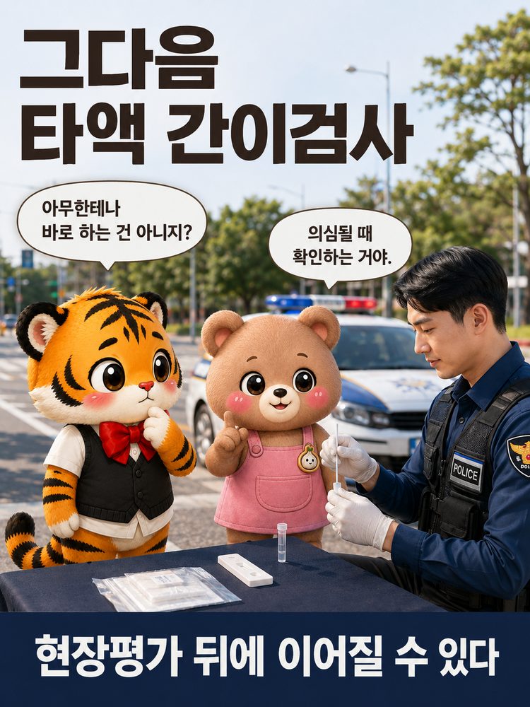 타액 간이검사기가 확인하는 약물 10종을 정리한 이미지