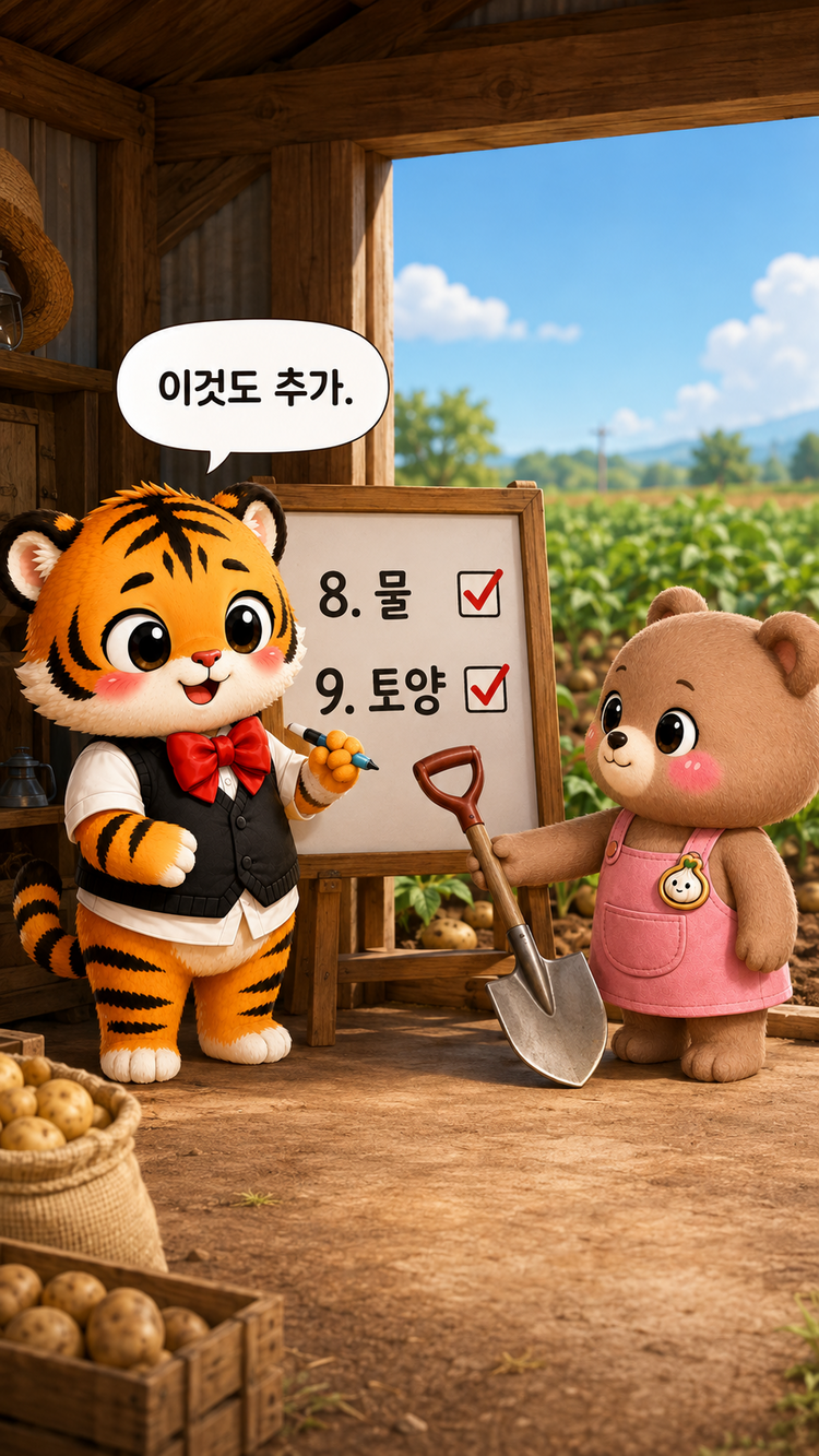 폭염으로 말라가는 감자밭
