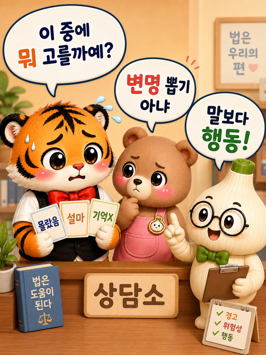고의 아니었습니다 상담소 카드