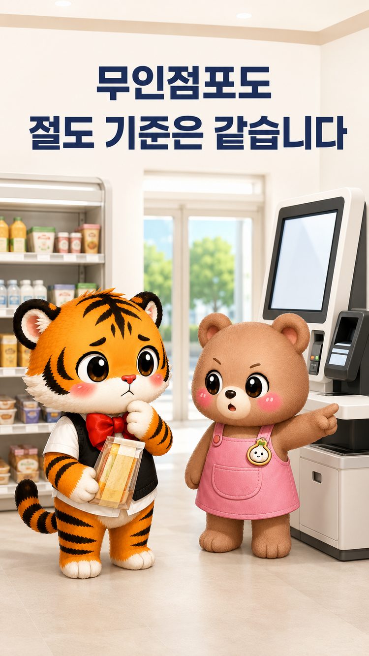 무인점포도 절도 기준은 같다