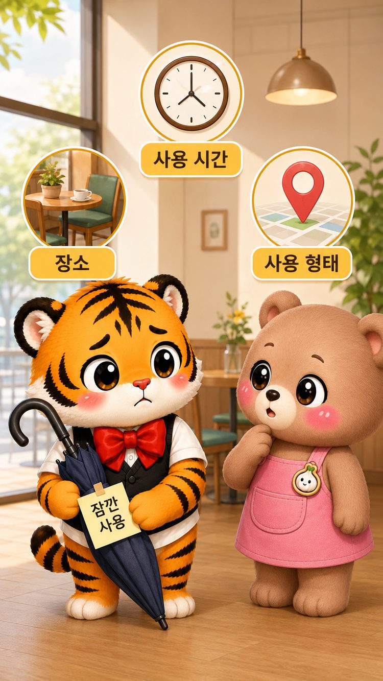 잠깐 쓰고 돌려주면
