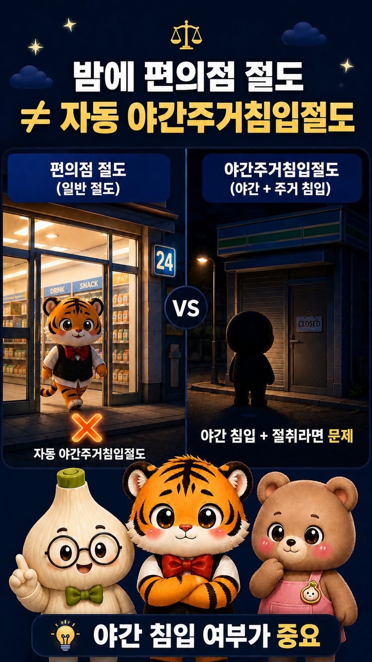일반절도와 야간주거침입절도 비교
